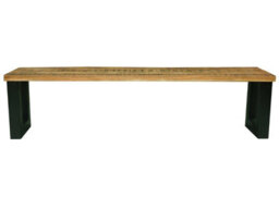 Buttercup Farm Induse Bench - Mango Wood/iron - L44 X W180 X H45 Cm - Mango Pp Saw Finish - thumbnail 2
