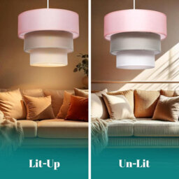 Giggi 3-Tier Fabric 30Cm Easy-Fit Ceiling Light Shade/lamp Shade For Table Lamps, Floor Lamps, Living Room, Bedroom - thumbnail 5