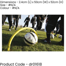 Precision Spiked Outdoor Passing Arc - 50 X 30Cm Football Accuracy Training Hoop - thumbnail 2