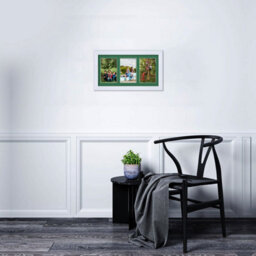 AK Frames 40X20Cm White Classic Multi Photo Frame With Emerald Mount - Holds 3 Apertures (3X) 6X4 Photos - thumbnail 3