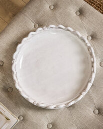 Dibor Ceramic Wave Potpourri Dish, 40 Cm Crackle Glaze Decorative Bowl For Fruit And Centrepieces - thumbnail 4