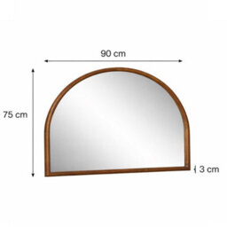 Melody Maison Dark Wood Framed Arched Wall & Leaner Mirror - 60Cm X 140Cm - thumbnail 5