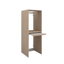 Parisot Stacked Laundry Or Utility Room Storage Unit For Washing Machines Or Dryer With Cupboards - White Oak Effect - thumbnail 3