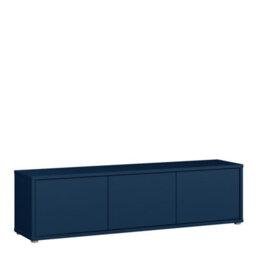 Furniture To Go Alice Springs Wide Tv Cabinet With 3 Doors Push-To-Open In Night Blue - thumbnail 2