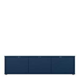 Furniture To Go Alice Springs Wide Tv Cabinet With 3 Doors Push-To-Open In Night Blue - thumbnail 3