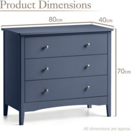Christow 3 Drawer Chest Of Drawers - thumbnail 7