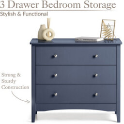 Christow 3 Drawer Chest Of Drawers - thumbnail 3