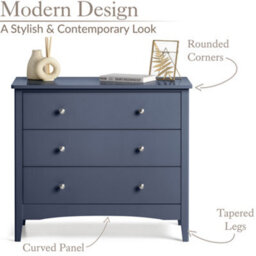 Christow 3 Drawer Chest Of Drawers - thumbnail 5