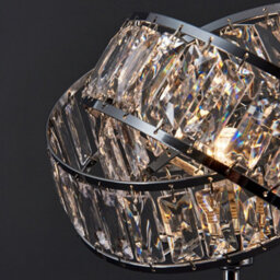 Valuelights Hudson Polished Chrome And Clear Acrylic Jewel Intertwined Rings Design Table Lamp - thumbnail 3