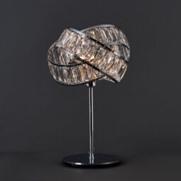 Valuelights Hudson Polished Chrome And Clear Acrylic Jewel Intertwined Rings Design Table Lamp - thumbnail 2