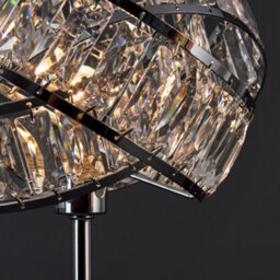 Valuelights Hudson Polished Chrome And Clear Acrylic Jewel Intertwined Rings Design Table Lamp - thumbnail 6
