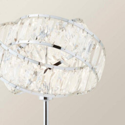 Valuelights Hudson Polished Chrome And Clear Acrylic Jewel Intertwined Rings Design Table Lamp - thumbnail 4