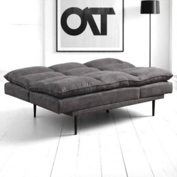OAT Home Sennen Fabric Cushion Style Clic Clac 3 Seater Sofa Bed - Charcoal Grey - thumbnail 5