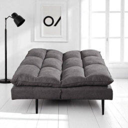OAT Home Sennen Fabric Cushion Style Clic Clac 3 Seater Sofa Bed - Charcoal Grey - thumbnail 6