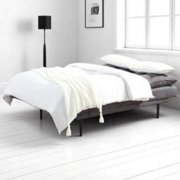 OAT Home Sennen Fabric Cushion Style Clic Clac 3 Seater Sofa Bed - Charcoal Grey - thumbnail 7