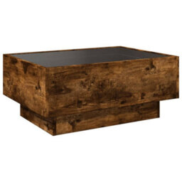 Berkfield Coffee Table With Led Smoked Oak 70X50X30 Cm Engineered Wood - thumbnail 8