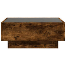 Berkfield Coffee Table With Led Smoked Oak 70X50X30 Cm Engineered Wood - thumbnail 6
