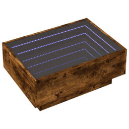 Berkfield Coffee Table With Led Smoked Oak 70X50X30 Cm Engineered Wood - thumbnail 3