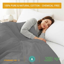 Pamposh 400 Thread Count Egyptian Cotton King Size Fitted Sheet Durable Double Premium Natural Cotton Deep Fitted Sheets - thumbnail 7