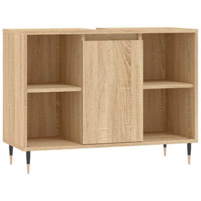 Berkfield Industrial Bathroom Cabinet Sonoma Oak 80X33X60 Cm Engineered Wood - image 1
