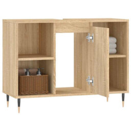 Berkfield Industrial Bathroom Cabinet Sonoma Oak 80X33X60 Cm Engineered Wood - thumbnail 4