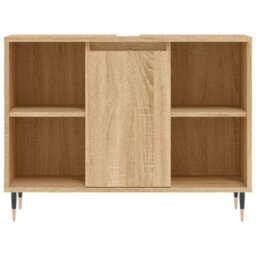 Berkfield Industrial Bathroom Cabinet Sonoma Oak 80X33X60 Cm Engineered Wood - thumbnail 6