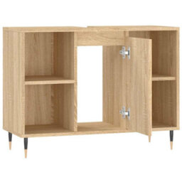 Berkfield Industrial Bathroom Cabinet Sonoma Oak 80X33X60 Cm Engineered Wood - thumbnail 5