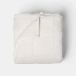 Ohs Teddy Fleece 6Kg Weighted Blanket Sensory Sleep Therapy - 125 X 180Cm - Cream - thumbnail 4