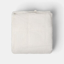 Ohs Teddy Fleece 6Kg Weighted Blanket Sensory Sleep Therapy - 125 X 180Cm - Cream - thumbnail 3