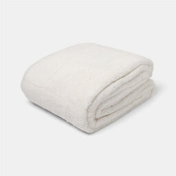 Ohs Teddy Fleece 6Kg Weighted Blanket Sensory Sleep Therapy - 125 X 180Cm - Cream - thumbnail 2