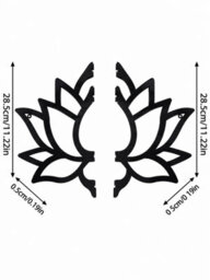 Wooden Lotus Hollow Decorative Wall Mounted Shelf Essential Oil And Candle Holder Corner Rack - thumbnail 3