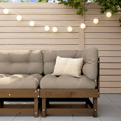 Berkfield Garden Corner Sofa Honey Brown Solid Wood Pine - image 1