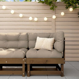 Berkfield Garden Corner Sofa Honey Brown Solid Wood Pine - thumbnail 1