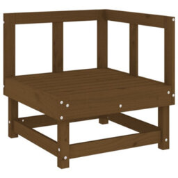 Berkfield Garden Corner Sofa Honey Brown Solid Wood Pine - thumbnail 2