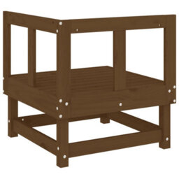 Berkfield Garden Corner Sofa Honey Brown Solid Wood Pine - thumbnail 5