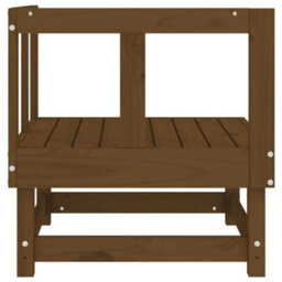 Berkfield Garden Corner Sofa Honey Brown Solid Wood Pine - thumbnail 4