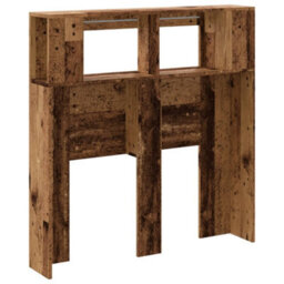 Berkfield Led Headboard Old Wood 100X18.5X103.5 Cm Engineered Wood - thumbnail 8