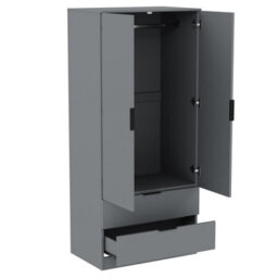 Lassic Vida Designs Trega Grey 2 Door 2 Drawer Wardrobe Hanging Rail, Shelves & Smooth Glide Drawers, (H)1700mm X (W)760mm X (D)530mm - thumbnail 8