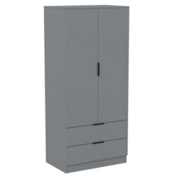 Lassic Vida Designs Trega Grey 2 Door 2 Drawer Wardrobe Hanging Rail, Shelves & Smooth Glide Drawers, (H)1700mm X (W)760mm X (D)530mm - thumbnail 9