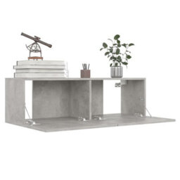 Berkfield Tv Cabinets 4 Pcs Concrete Grey 100X30X30 Cm Engineered Wood - thumbnail 4