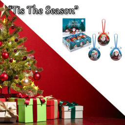 Christmas Bauble Decoration Fun Santa Boxed  12 Piece 7.5Cm Bauble Set Santa - thumbnail 6