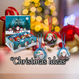Christmas Bauble Decoration Fun Santa Boxed  12 Piece 7.5Cm Bauble Set Santa - thumbnail 5