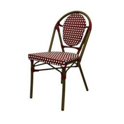 Red Paris Bistro Chairs Cafe & Garden Chair Be Furniture - thumbnail 3
