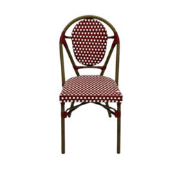 Red Paris Bistro Chairs Cafe & Garden Chair Be Furniture - thumbnail 4