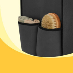 LEDREM 7-Tier Fabric Shoe Rack Storage Cabinet, 28 X 46 X 126 Cm, With Protective Cover, Large Capacity, Slippers, Black - thumbnail 4