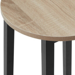 Tectake Bar Stools Keynes - Industrial Wood Light, Oak Sonoma, Set Of 2 - thumbnail 7