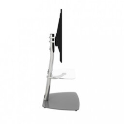 "Avf Iseo 60Cm Pedestal Tv Stand, For Tvs Up To 55"" - Clear/grey Glass" - thumbnail 7