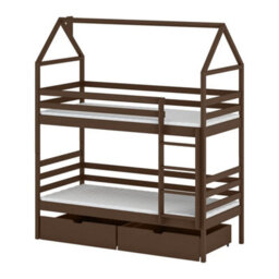 Arte Alex Dark Chocolate 90 X 190Cm Bunk Bed With Storage - No Mattress - thumbnail 1