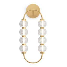Luminosa Lighting Luminosa Amulet Ring Modern Wall Lamp Gold 3000K 800Lm Glass Shade