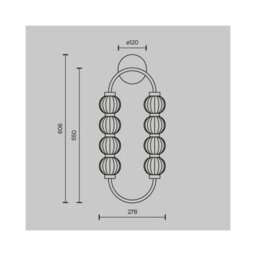 Luminosa Lighting Luminosa Amulet Ring Modern Wall Lamp Gold 3000K 800Lm Glass Shade - thumbnail 2